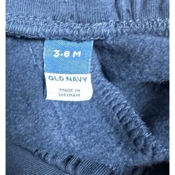 Old Navy Baby Set Striped Long Sleeve Top Solid Shorts Blue White Sz 3-6 Mos NWT - Picture 9 of 10